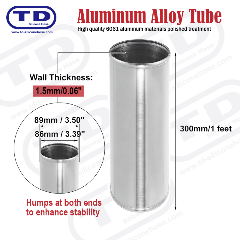 Aluminiumrör OD: 89mm L: 300mm