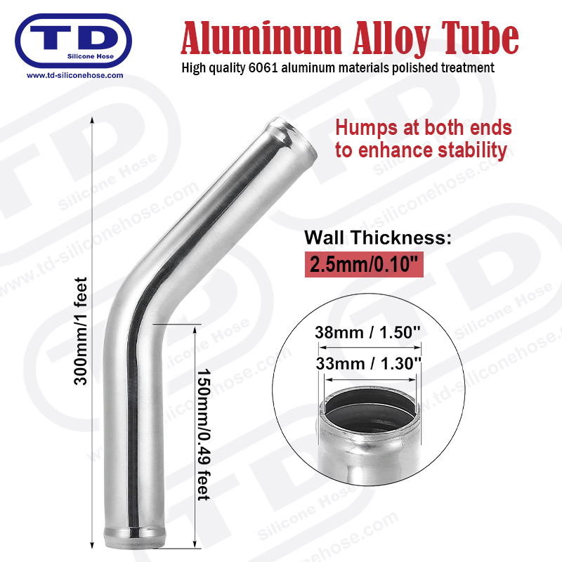 Aluminiumrör 45 ° ELBOW OD: 1,5 